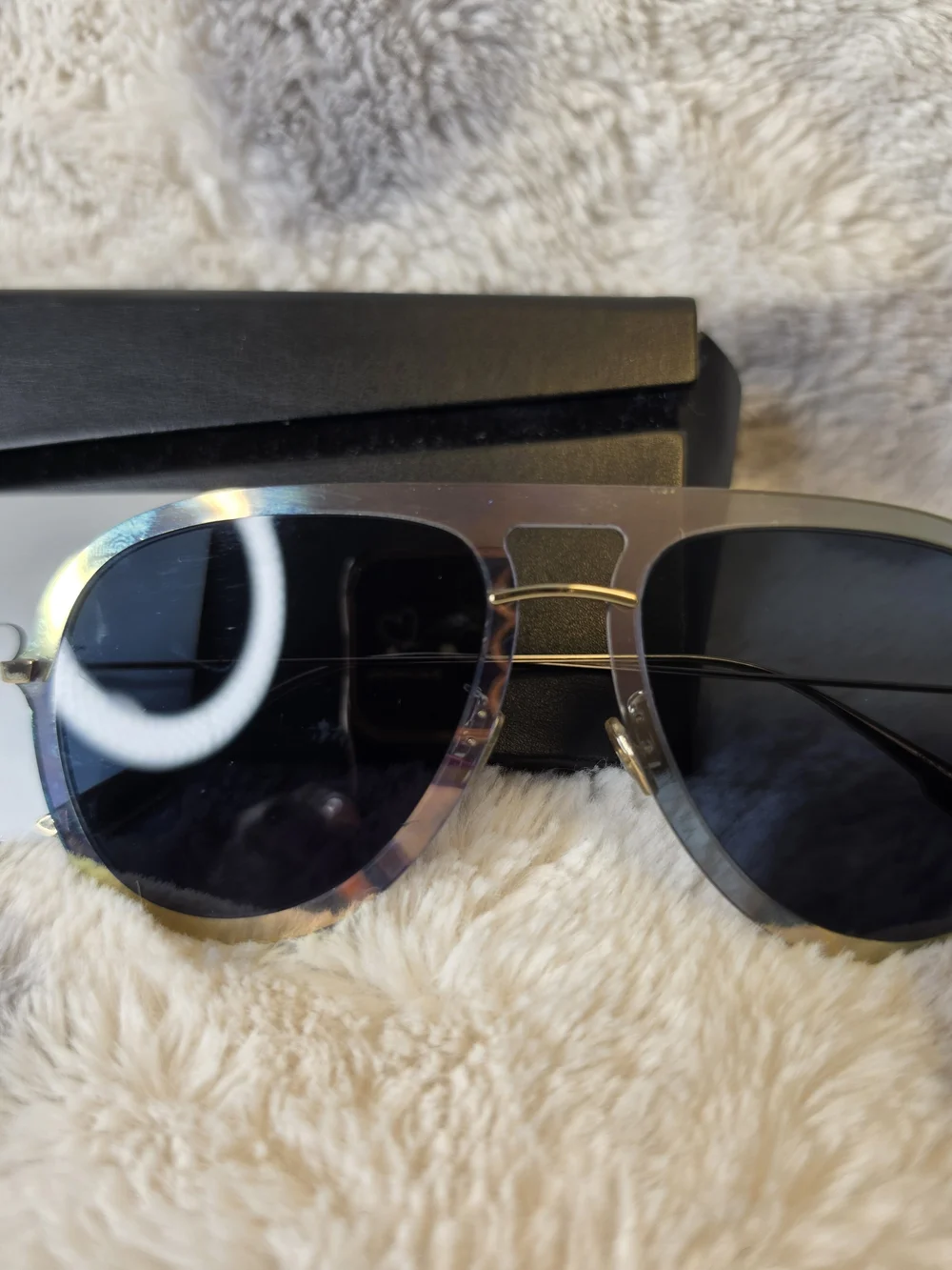 Dior Unisex Silver Aviator Sunglasses - Silver/Blue